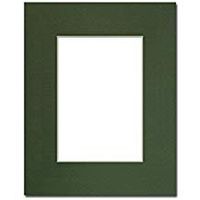 PA Framing, Single Mat, 8 x 10 inches Frame for 5 x 7 inches Photo Art Size - Cream Core/Hunter Green