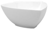 Yanco ML-509  9" Triangle Bowl, 48 oz Capacity, Porcelain, Super White, Pack of 12