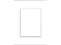 PA Framing Double Photo Mat Board, Pre-Cut Framing Mat - White Core, Antique White/Chestnut, 9"x12" (Frame), 6"x8" (Photo)