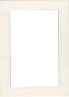Pack of (5) 5x7 Acid Free White Core Picture Mats Cut for 4x6 Pictures in Cream