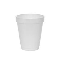 (200 Count) 6 oz White Foam Cups, Disposable Foam Drink Cups, To Go Coffee Cups, Insulated Foam Cups for Hot/Cold Drinks by Tezzorio
