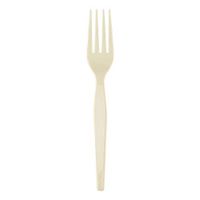 Dixie 7.13" Heavy-Weight Polystyrene Plastic Fork by GP PRO (Georgia-Pacific), Champagne, FH117, (Case of 1,000)
