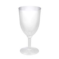 Party Essentials N244190 96Count Hard Plastic Onepiece 8 oz Wine Glasses, Clear