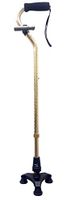 FlexTIP TLC Walking Cane (Light Gold) - Premium Cane with Clip-on LED Flashlight, Self-Standing – Triple Action Design: Absorbs Shock, Bends, Rotates - Soft Foam Handle, Lightweight, Adjustable