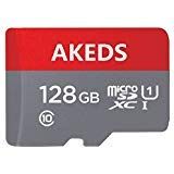 AKED 128GB SD Micro Memory Card with Free Adapter, High Speed 128 GB SD Micro Card Class 10 Memory Card for Memory Expansion, Movie Music Storage, Portable Carrying, Data Copy and Traffic Recorder Mem