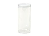 Pack Of 10, 2 Pc Solid Clear Cylinders W/Clear Lids Candy Boxes 2.75" Dia X 6" Tall