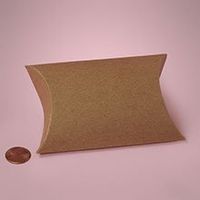 Krafty Klassics 12 Boxes of White & Kraft Pillow Boxes (3 3/8 x 1 1/8 x 3 3/8, Kraft)