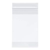 Plymor Zipper Reclosable Plastic Bags w/White Block, 2 Mil, 4" x 6" (Case of 1000)