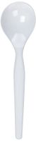 Dixie Plastic Soup Spoons, Heavyweight, White, 100/Box