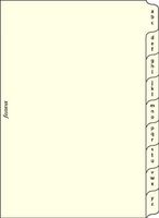 Filofax Accessories A-Z Index, Three Letter Tabs Mini Size - FF-511674
