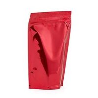 Red Foil Stand-Up Zipper Pouch - 7 X 4 X 11-1/2 - Package 25