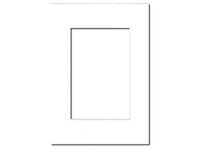 PA Framing, Photo Mat Board, 5 x 7 inches Frame for 3.5 x 5 inches Photo Art Size - White Core/White