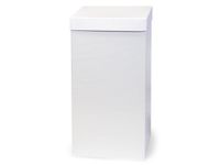 WHITE GLOSS Hi-Wall 8x8x15"100% Recycled Giftware Box BASE (1 unit, 50 pack per unit.)
