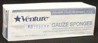 908293 Sponge Venture Gauze NS Cotton 3x3" 12Ply Non-Woven 200 Per Pack Part No. 908293 by- Tidi Products LLC