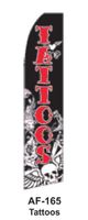 HPP 11-1/2' X 2-1/2' Brand New Advertising Tall Flag- Tattoos