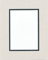 Pack of 10 16x20 Light Gray/Black Double Mats Mattes with White Core Bevel Cut for 11x14 Photo + Backing + Bags