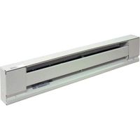 TPI Corporation E2906-036SW Electric Baseboard Heater, Stainless Steel Heating Element, 120 Volt, 600 Watts, 36" in Length, White, Thermostat Ordered Seperately