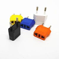 Davitu 1PCS New US (USA) to EU (Europe) Travel Power Plug Adapter for USA converter Charger Charging Adapter Converter Adaptor - (Color: Blue plug)