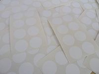 Pack of 120, 22mm (0.88 inch) Round Circular, White Paper Circle Labels, Removable Low Tack Adhesive, Easy to Remove, Plain dot Stickers