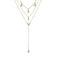 3 Layer Womens Crystal Star Statement Pendant Necklace Choker Necklaces Jewelry Woman Pretty Beautiful Bright For gift Lovely Elegant Jewerly Beads Daily