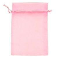 ATCG 50pcs 8x12 Inches Large Drawstring Organza Bags Decoration Festival Wedding Party Favor Gift Candy Toys Makeup Pouches (Light Pink)