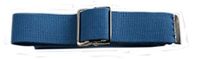 Cotton Gait Belt with Classic Metal Buckle, 60“ , Blue