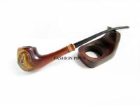 Pear Wood Churchwarden Handcrafted Pipe Long Lady Pipe Inlaid "Spring Style" (Summer)