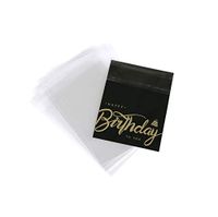 Laojbaba 100 Pcs 6'' x 9'' Clear Resealable Cello/Cellophane Good for Bakery,Adhesive Treat, Candle, Soap, Cookie Poly Bags
