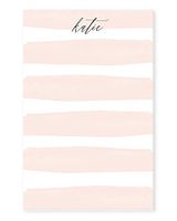 Watercolor Stripe Personalized Notepad with Modern Calligraphy Name, 50 Sheets, Personalized Stationery/Stationary, Personalized Gift (4.25" x 5.5")