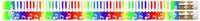 Keyboard Notes Rainbow Pencil Pack of 10