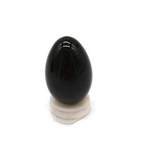Drilled Nephrite Jade Yoni Egg, Natural Jade Massage Stone Kegel Ball, Healing Stone for Training Pelvic Muscles (45mm X 30mm)