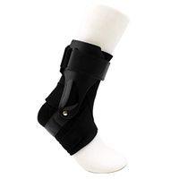 XUNMAIFBT Adjustable Ankle Brace Lace Up with Side Stabilizers, Relieve Pain Fast for Left or Right Foot Fits All Use for Sports Protect Pain Relief Night Splint Sock, Black
