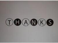 Metallic Silver/White Thanks (Circles) Note Cards w/Envelopes