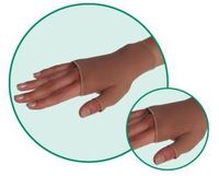 Helastic Gauntlet - Helastic Hand Portion with - Thumb Stub, Beige, Size 2, Small, Compression 20-3