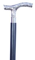 Nirvana Class Walking Stick in Natural Wood with Brass Handle-Elegant Walking Cane Wooden Walking Sticks Handle in Silver Color Finish