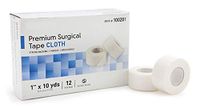 Medical Tapes. Case of 120 Surgical Tapes 1" x 10 yds. Non-sterile Cloth Tape for dressings and Medical Devices. High Adhesion Strength. Hypoallergenic, Latex-Free. Bidirectional Tear.