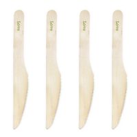 Dress My Cupcake Natural Wood Candy 500-Pack Buffet Knives DIY Kit, Love, Kiwi Green