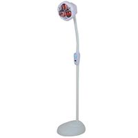AALAMP 300W Infrared Heat Lamp 3 Bulbs Red Light Floor Stand Arthritis Blood Muscle Pain Relief Therapy Beauty Salon Time Setting Adjustable Temperature (White)