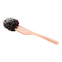 Cake Fork, Pastry Fork, Knife Edge Fork - Coral Disposable Fork, 3 Prong, 1 Prong with a Knife Edge - Perfect for Serving Cakes - 4" - Plastic - 500ct Box - Restaurantware
