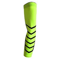 1 Pair Lengthened Arm Warmers Sun UV Protective Compression Basketball Arm Sleeves Cycling Running Arm Guard Armband,Green,M