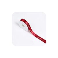 25mm 5M Just for You Printed Polyester Ribbon for Wedding Christmas Party Decorations DIY Bow Craft Ribbons Card Gifts Wrapping,Red