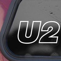 SoCool - U2 Rock Band - Vinyl 6" wide (Color: WHITE) decal laptop tablet skateboard car windows stickers