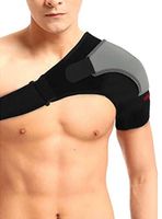Shoulder Stability Brace by Rungear - Breathable Neoprene Shoulder Support Pad for Rotator Cuff, Dislocated AC Joint, Shoulder Pain, Shoulder Compression Recovery Sleeve for Men Women (Left)