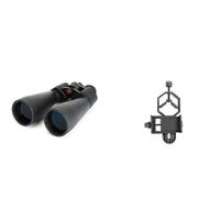 Celestron 71008 SkyMaster 25x70 Binoculars (Black) with Basic Smartphone Adapter 1.25"
