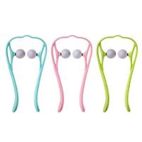 ROSENICE Manual Cervical Massager Relaxed Pain Massage Ball 3pcs(Blue + Pink + Green)