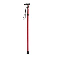 yanQxIzbiu Walking Cane, Walking Stick, 4 Section Telescopic Folding Outdoor Non-Slip Hiking Walking Stick Trekking Pole Red