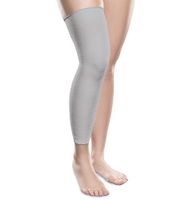 Knit-Rite 18 Inch Knee Interface Straight Sleeve - Polyester X-Static (Grey, 4 Inch, 1 Sleeve)