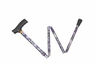 Essential Medical Supply Spring Garden Collection Folding Wood Derby Handle Cane, Lilac