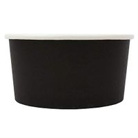 [100 Count] Black Paper Ice Cream Cups - 6 oz Eco-Friendly Dessert Containers - Perfect For Your Yummy Foods! Many Colors & Sizes - Frozen Dessert Supplies