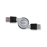 BELKIN 2.6ft retractable USB extension cable a/m to a/f F3U134-2.6-RTC